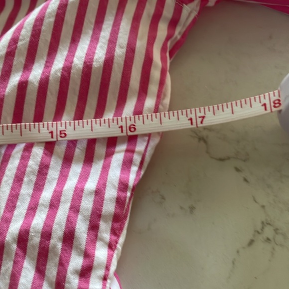 Lilly Pulitzer Button Down Long Sleeve Size 2 Striped Pink and White Shirt - Picture 9 of 12